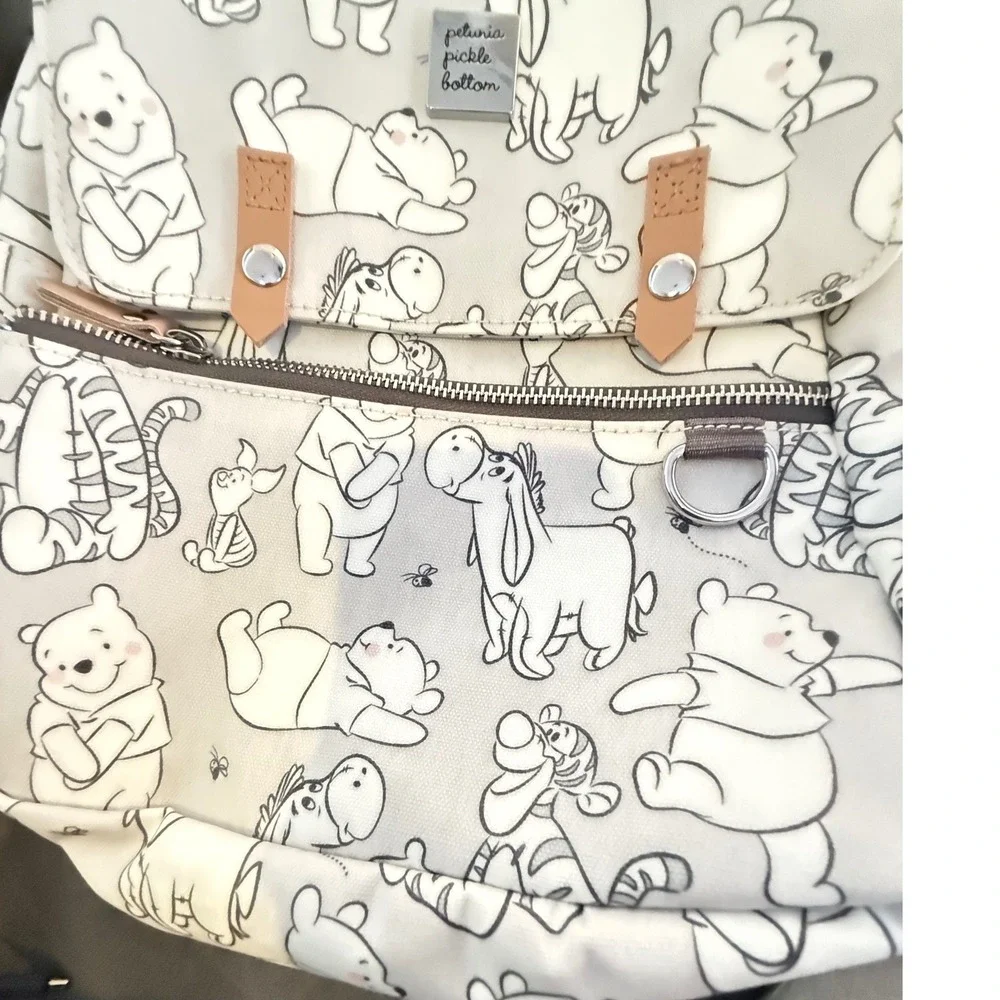 Petunia Pickle Bottom‎ Disney Winnie the Pooh Backpack Sketch Grey Cream 11in